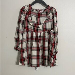 Plaid Long Sleeve Dress Size 2T